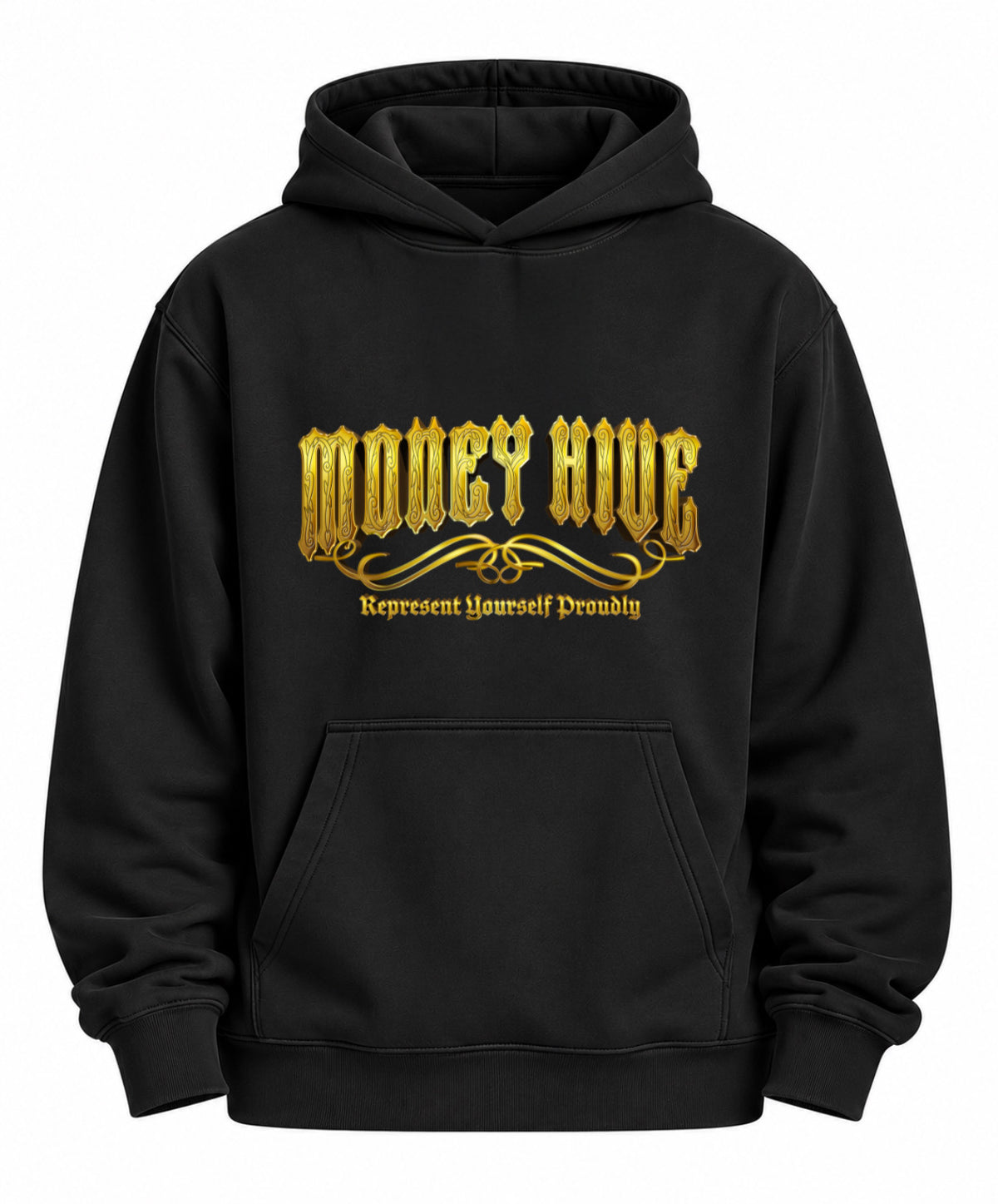 Money Hive Gold Edition Hoodie – Black
