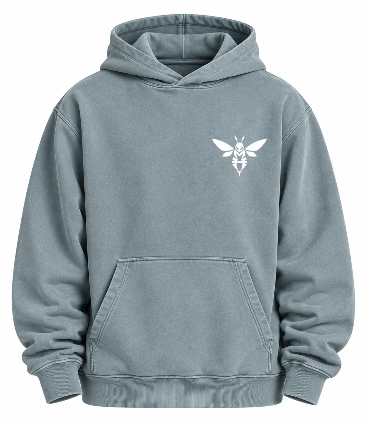 Money Hive Signature Hoodie – Vintage Washed Slate Blue
