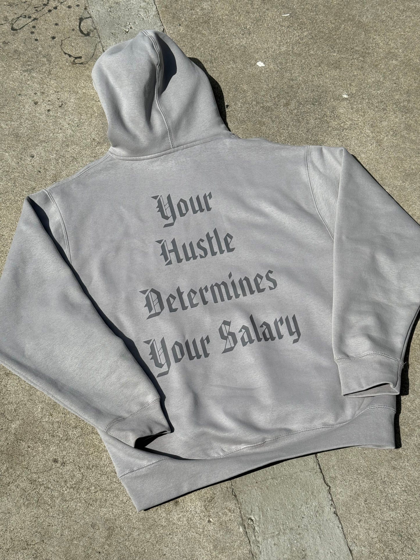 grey rhinestone hoodie