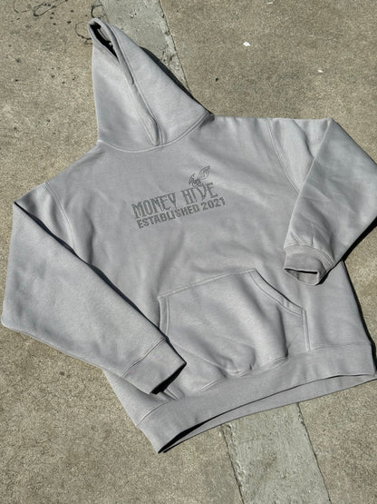 grey rhinestone hoodie